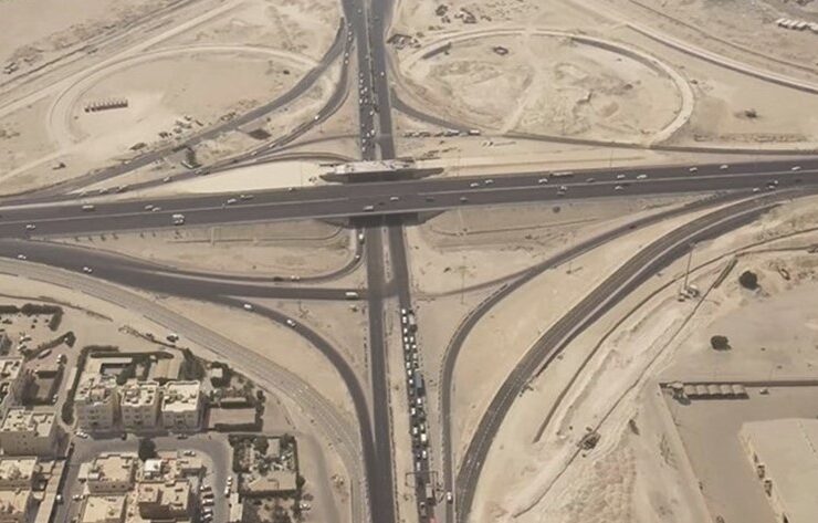 اكتمال تقاطع الطريق السادس إلى غرب جليب 43.92٪